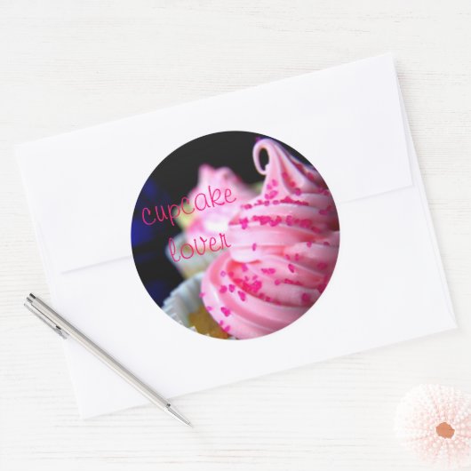 Cupcake liefhebber sticker blad (Envelop)