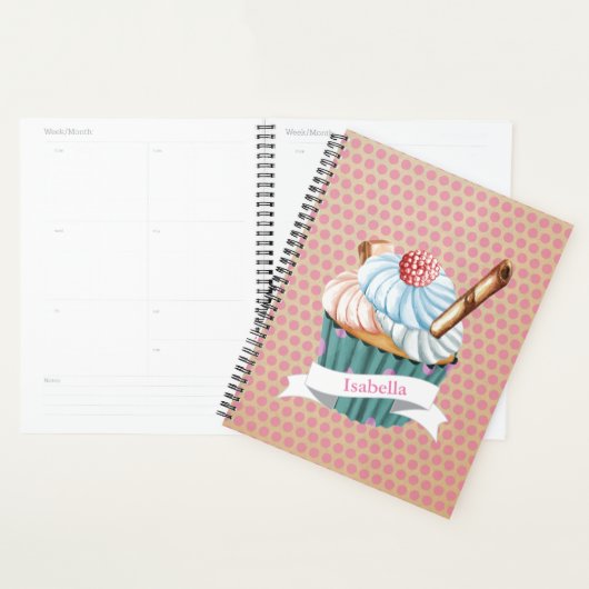 cupcake liefhebbers retro stijl planner (Display)