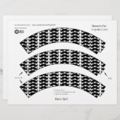 Cupcake Liners - Mustache Fun (Voorkant / Achterkant)