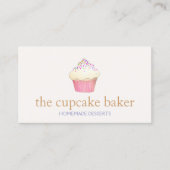Cupcake Logo Bakery Chef Catering Visitekaartje (Voorkant)