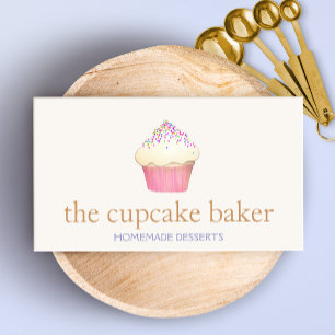 Cupcake Logo Bakery Chef Catering Visitekaartje