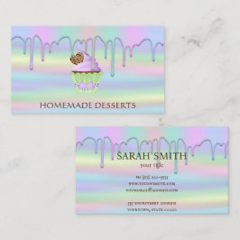 Cupcake Logo Bakkerij Chef, leuk Visitekaartje