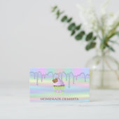 Cupcake Logo Bakkerij Chef, leuk Visitekaartje (Staand voorkant)
