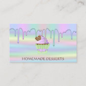 Cupcake Logo Bakkerij Chef, leuk Visitekaartje (Voorkant)