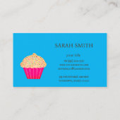 Cupcake Logo Bakkerij Chef, schattig Visitekaartje (Achterkant)