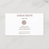 Cupcake Logo Bakkerij Chef, schattig Visitekaartje (Achterkant)