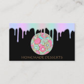 Cupcake Logo Bakkerij Chef, schattig Visitekaartje (Voorkant)