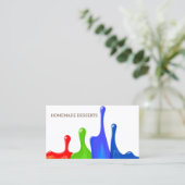 Cupcake Logo Bakkerij Chef, schattig Visitekaartje (Staand voorkant)