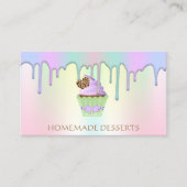 Cupcake Logo Bakkerij Chef, schattig Visitekaartje (Voorkant)