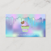 Cupcake Logo Bakkerij Chef, schattig Visitekaartje (Voorkant)