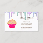 Cupcake Logo Bakkerij Chef, schattig Visitekaartje (Achterkant)