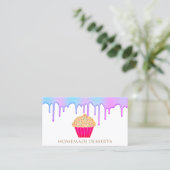 Cupcake Logo Bakkerij Chef, schattig Visitekaartje (Staand voorkant)