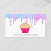 Cupcake Logo Bakkerij Chef, schattig Visitekaartje (Voorkant)