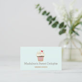 Cupcake Logo Bakkerij Gebak Chef Catering Visitekaartje (Staand voorkant)