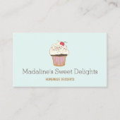 Cupcake Logo Bakkerij Gebak Chef Catering Visitekaartje (Voorkant)