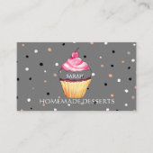 Cupcake-Logo bakkerij-kaas, schattig Visitekaartje (Voorkant)