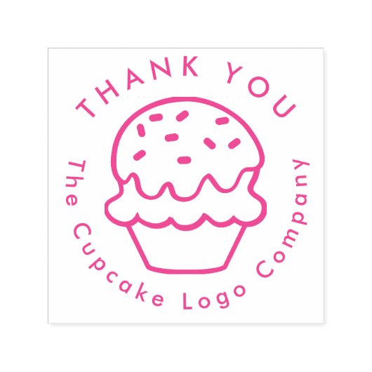 cupcake logo ontwerp zelfinktende stempel (Design)
