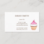 Cupcake Logo Regenboog Holografisch Schattige Visitekaartje (Achterkant)