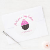 Cupcake Logo Sprinkles Homemade Bakery Ronde Sticker (Envelop)