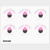 Cupcake Logo Sprinkles Homemade Bakery Ronde Sticker (Vel)
