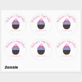 Cupcake Logo Sprinkles Homemade Bakery Ronde Sticker (Vel)