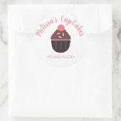 Cupcake Logo Strooisel Thuisbakkery Ronde Sticker (Tas)