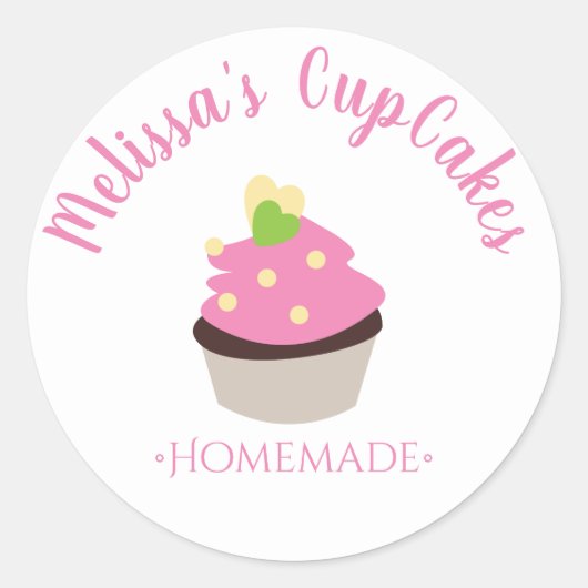 CupCake Logo Whisk Homemade Bakery Chalkboard Ronde Sticker (Voorkant)