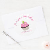 CupCake Logo Whisk Homemade Bakery Chalkboard Ronde Sticker (Envelop)