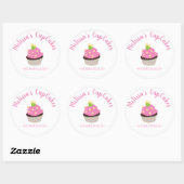 CupCake Logo Whisk Homemade Bakery Chalkboard Ronde Sticker (Vel)
