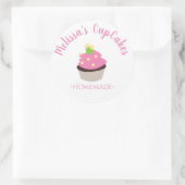 CupCake Logo Whisk Homemade Bakery Chalkboard Ronde Sticker (Tas)