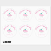 CupCake Logo Whisk zelfgemaakte bakkerij Ronde Sticker (Vel)