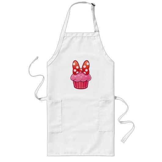 Cupcake Long Apron Lang Schort (Voorkant)