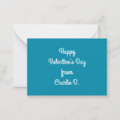 Cupcake Love aangepaste klaslokaal Valentijns Notitiekaartje (Achterkant)