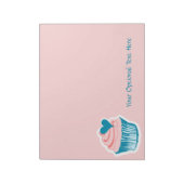Cupcake Love aangepaste tekst notitieblokken (Linkerzijde)