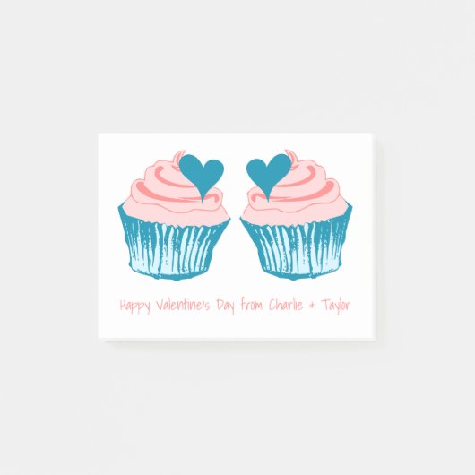 Cupcake Love aangepaste tekst Post-It notities Post-it® Notes (Voorkant)