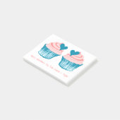 Cupcake Love aangepaste tekst Post-It notities Post-it® Notes (Schuin)