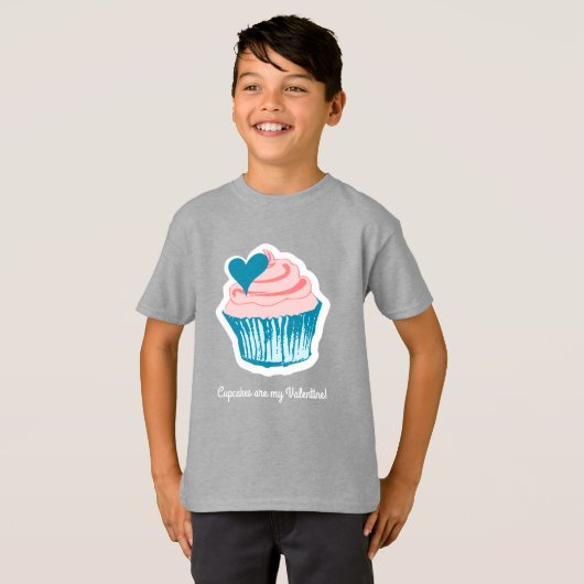 Cupcake Love aangepaste tekst shirten & jassen T-shirt (Voorkant volledig)