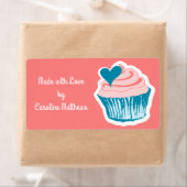 Cupcake Love aangepaste tekstlabels Etiket (Insitu)