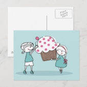 Cupcake Love Briefkaart (Voorkant / Achterkant)