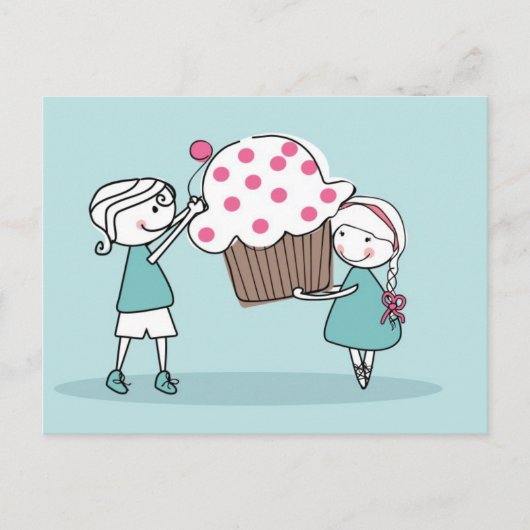 Cupcake Love Briefkaart (Voorkant)