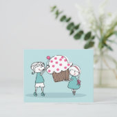 Cupcake Love Briefkaart (Staand voorkant)