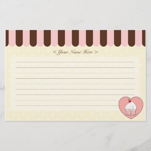 Cupcake Love Briefpapier (Voorkant)
