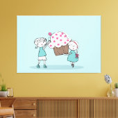 Cupcake Love Canvas Afdruk (Insitu (Woonkamer))