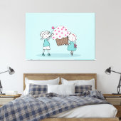 Cupcake Love Canvas Afdruk (Insitu (Slaapkamer))