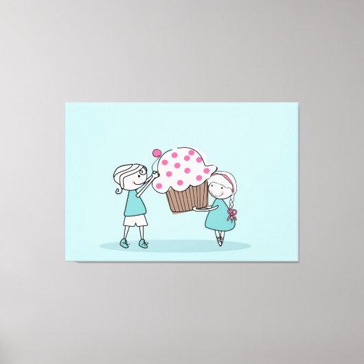 Cupcake Love Canvas Afdruk (Voorkant)