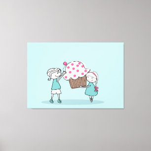 Cupcake Love Canvas Afdruk