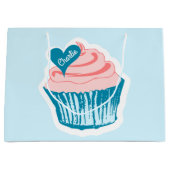 Cupcake Love custom text gift Large Cadeautasje (Voorkant)