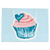 Cupcake Love custom text gift Large Cadeautasje (Achterkant)