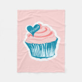 Cupcake Love douanenaam fleece dekens (Voorkant)