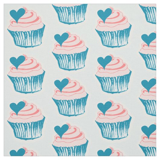 Cupcake Love fabric Stof (Swatch)